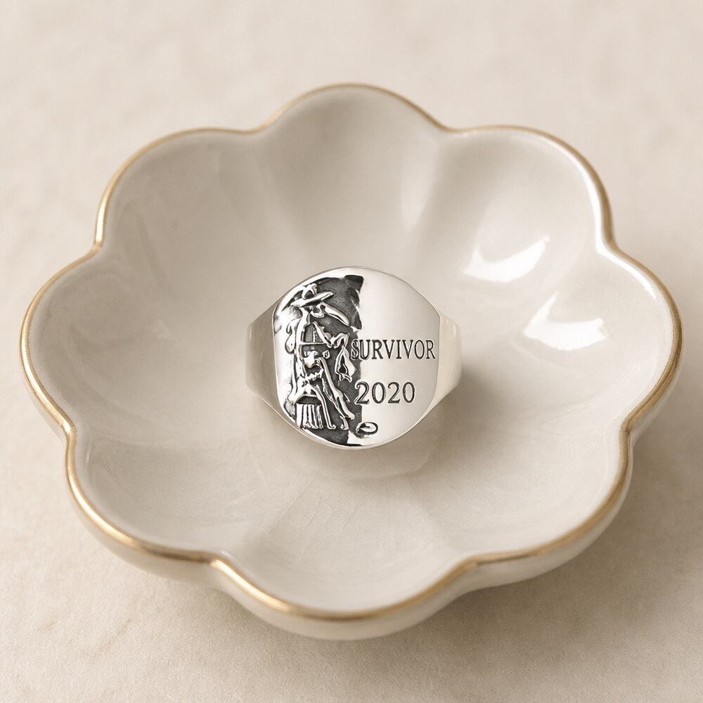 Silver Plague Doctor Survivor 2020 Signet Ring